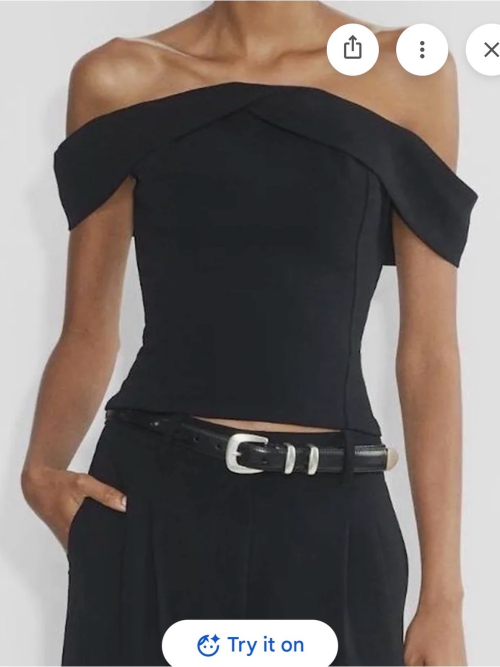 Aritzia Dark Navy Structured Top